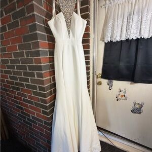 Elegant White pageant dress